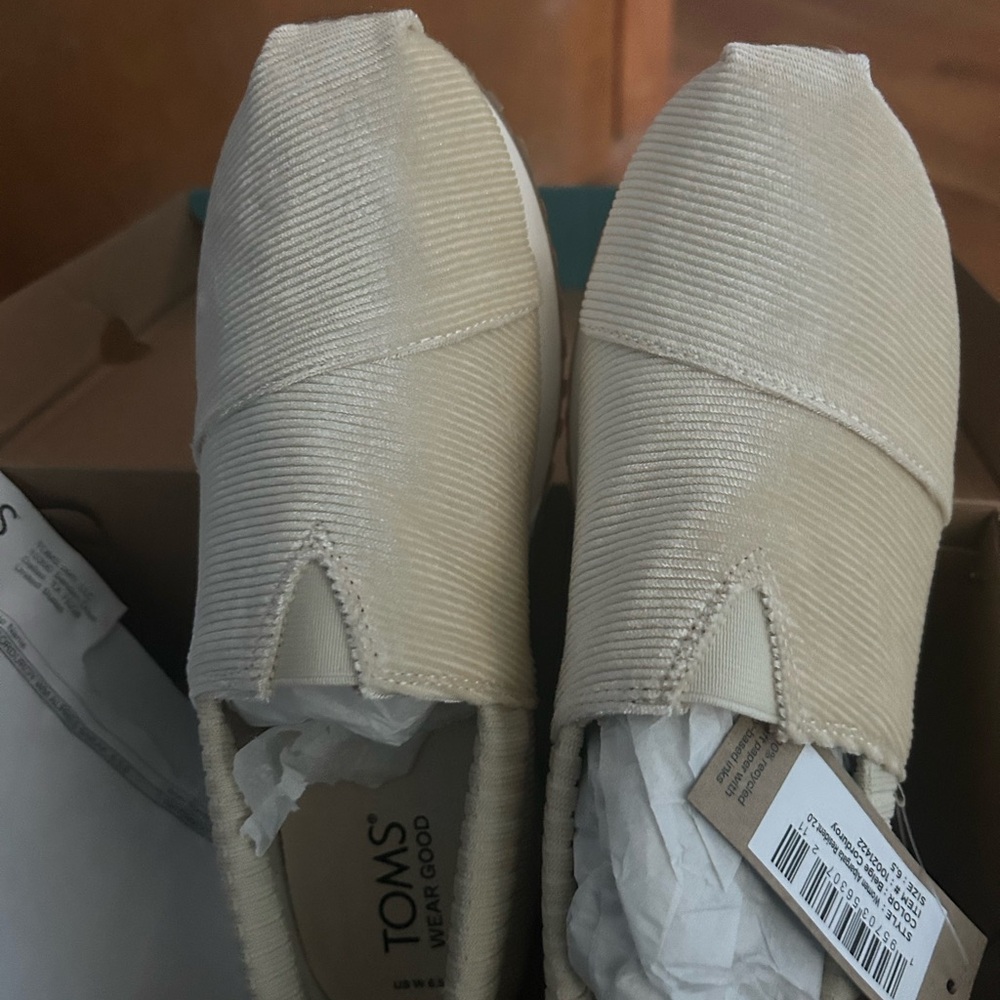 TOMS Beige Women's Alpargata Resident slip on shoes